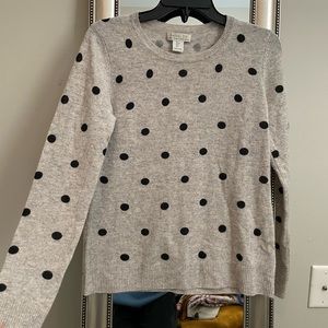 Gray polka dot sweater